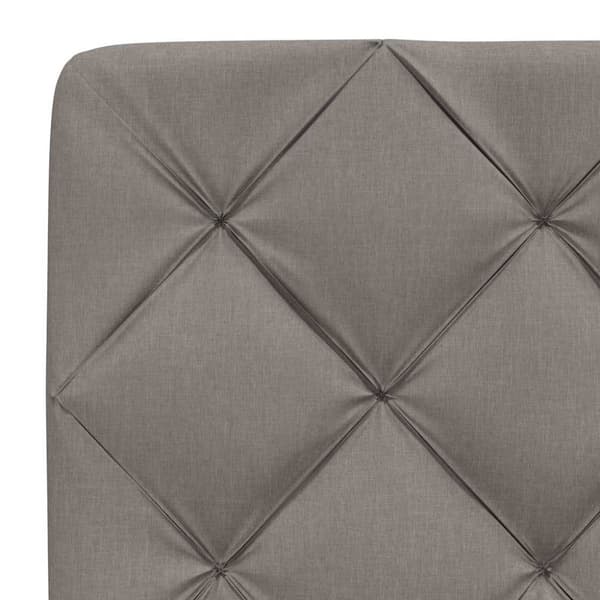 Bed Frame without Mattress Taupe 140x190 cm Fabric