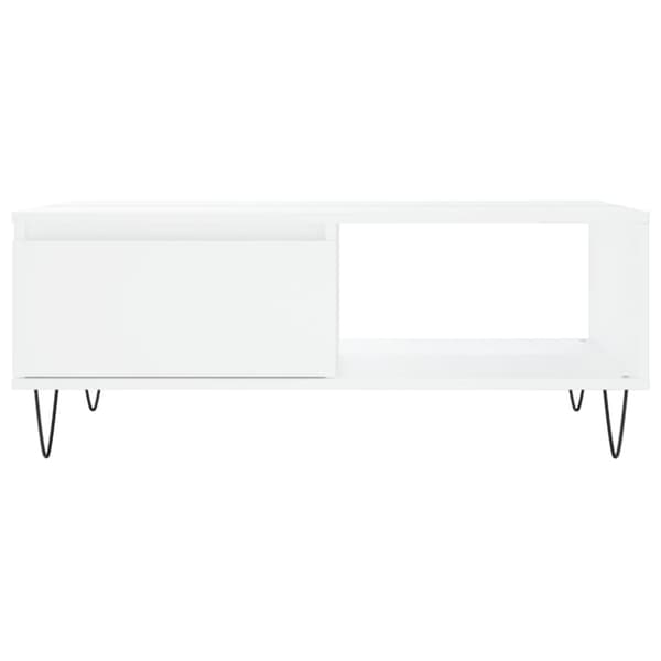Soffbord vit 90x60x35 cm konstruerat trä