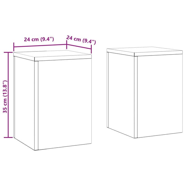 Växtställ 2 pcs Silver 24 x 24 x 35 cm Rostfritt stål