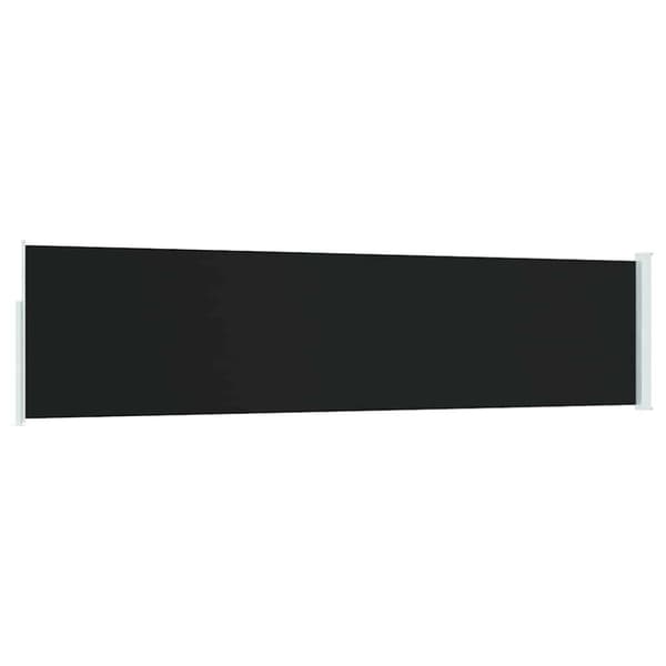 Infällbar sidomarkis 120x500 cm svart