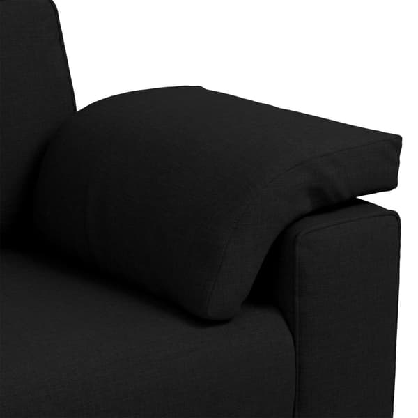 Tvåsitssoffa Svart 180 cm tyg