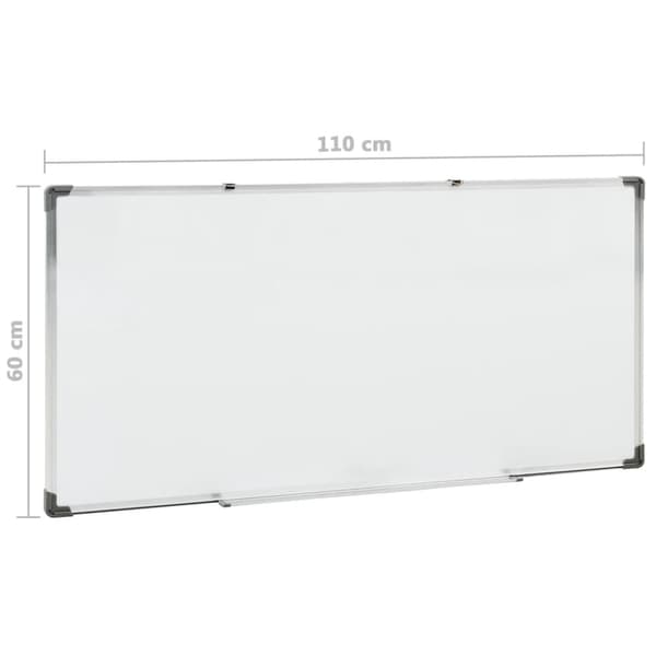 Magnetisk whiteboard vit 110x60 cm stål