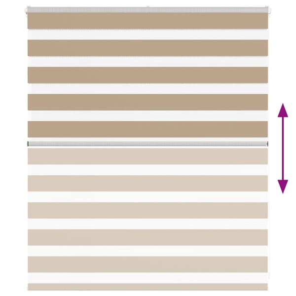 Rullgardin zebra 120x100 cm tyg bredd 115,9 cm polyester