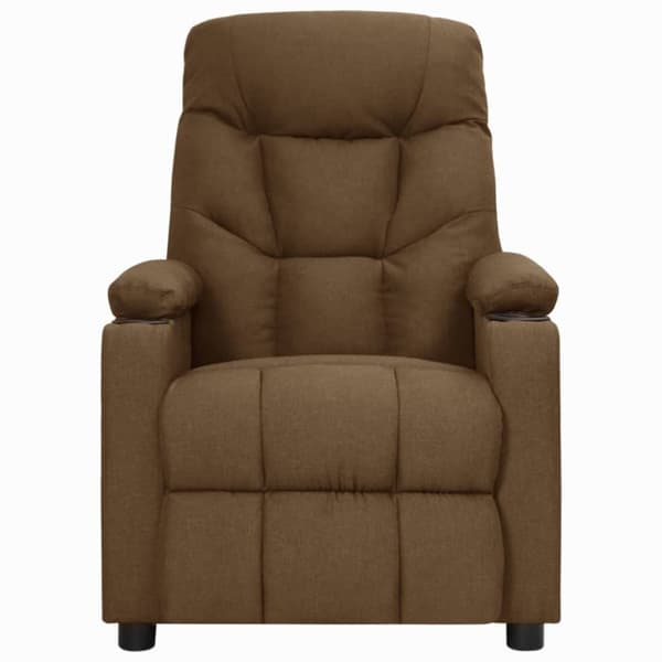 Reclinerfåtölj brun tyg