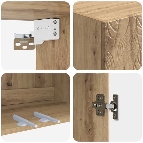 Skåpset 2 pcs Artisan-ek Konstruerat trä