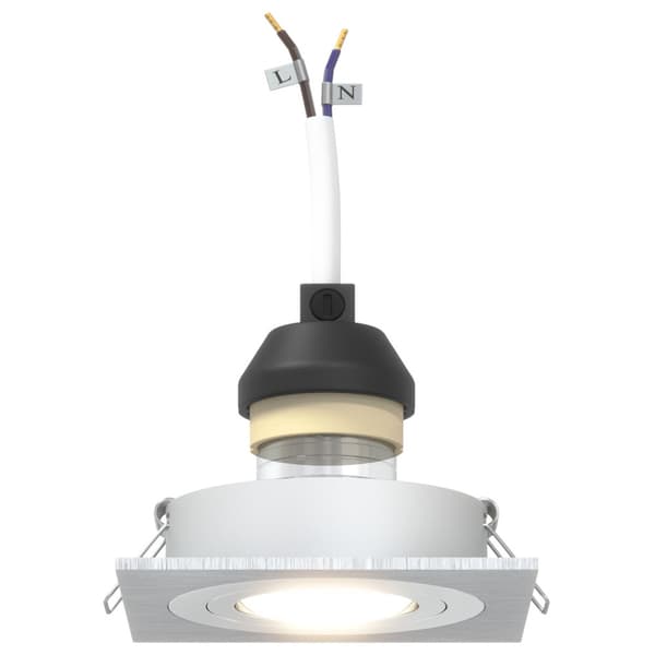 Spotlight 24 pcs Silver 9 x 9 x 2 cm Aluminium