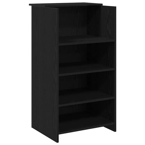 Receptionsdisk svart ek 155x50x103,5 cm konstruerat trä