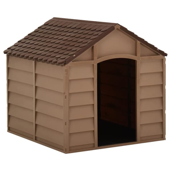 Hundkoja brun 71x71,5x68 cm PP