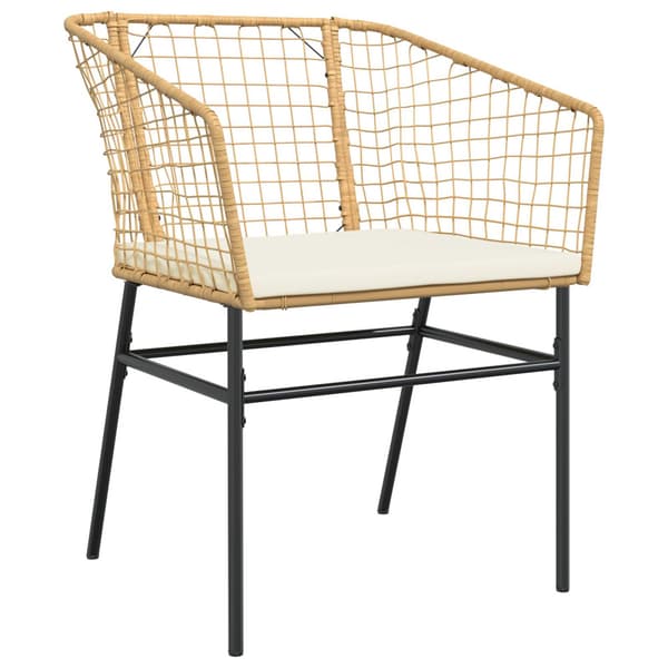 Trädgårdsmöbelset 9 pcs Brun konstrotting