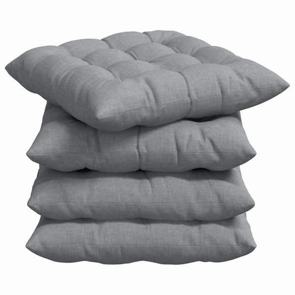 Sittkuddar 4 pcs Ljusgrå 40 x 40 x 6 cm tyg
