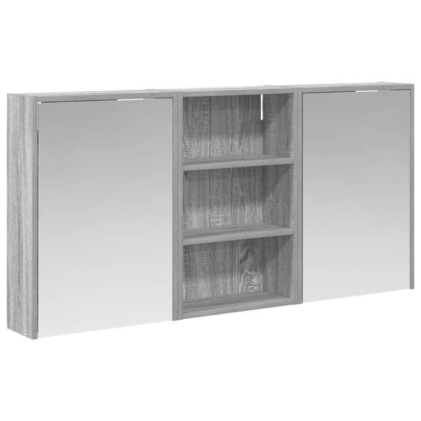 Badrumsskåpsset 3 st 126 x 16 x 62.5 cm Konstruerat trä