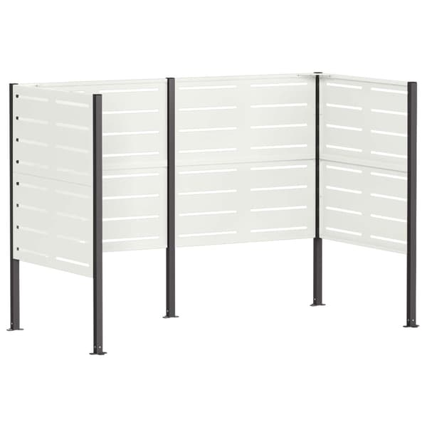 Soptunneskärm 167 x 85 x 113 cm Stål Vit