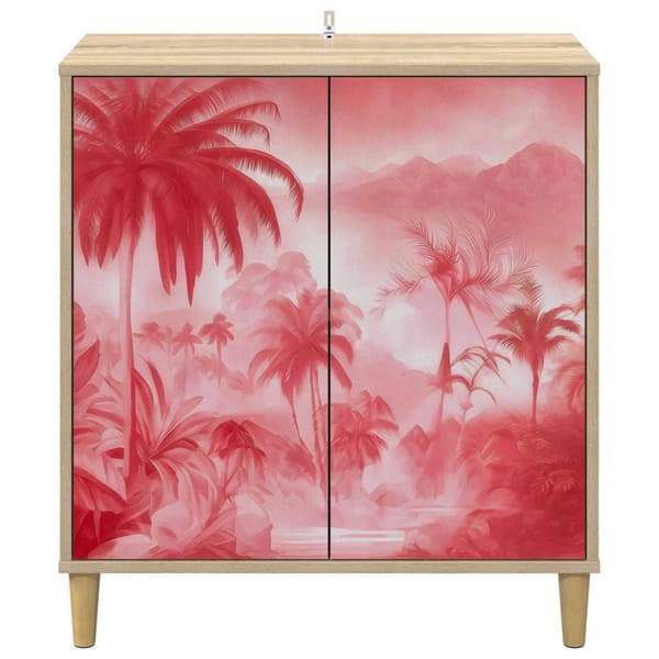 Sideboard AACHEN Sonoma-ek 69 x 33 x 75 cm Konstruerat trä