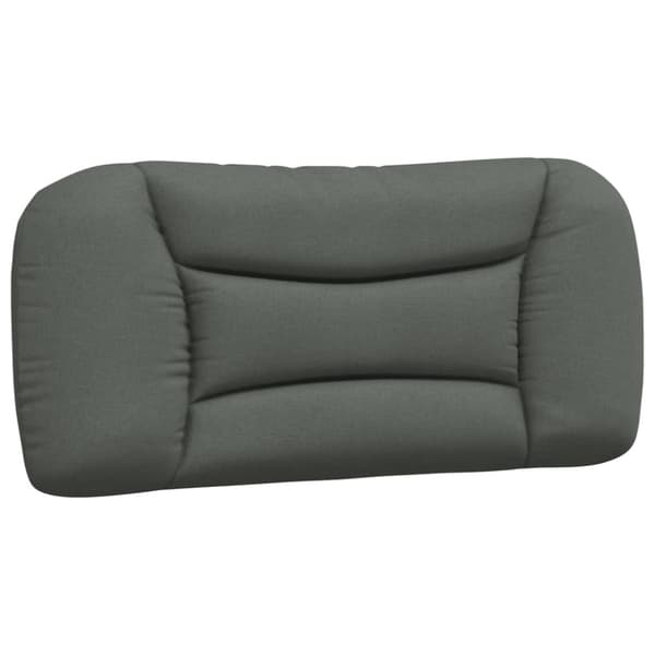 Bed Frame with LED without Mattress "Hvar" Dark Grey 90x190 cm Fabric