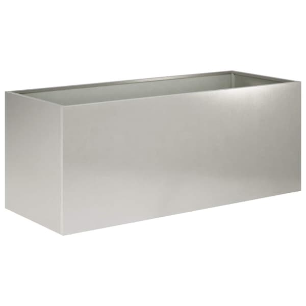 Trädgårdsplanterare 2 st Silver 80 x 40 x 40 cm Rostfritt stål