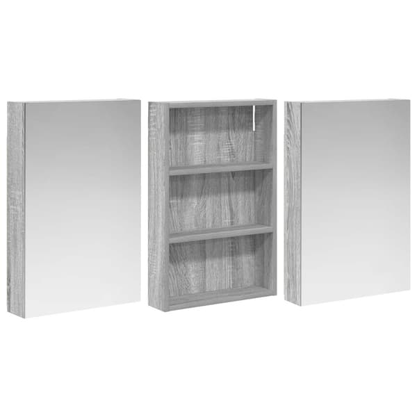 Badrumsskåpsset 3 st 120 x 10,5 x 60,5 cm Konstruerat trä