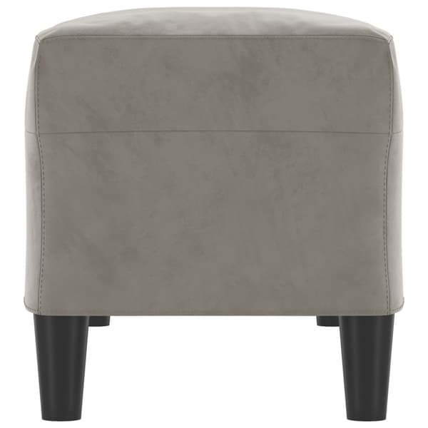 Bänk ljusgrå 100x35x41 cm sammet