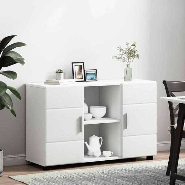 Sideboard FLORIN 88,5 x 30,5 x 55,5 cm Vit Konstruerat trä