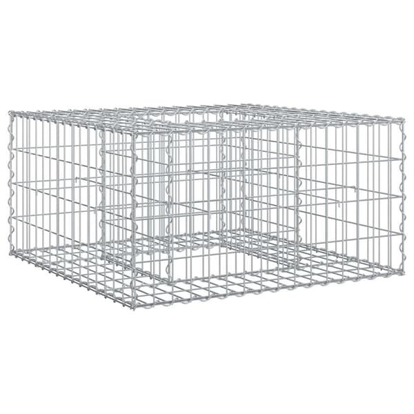 Gabion upphöjd säng Silver