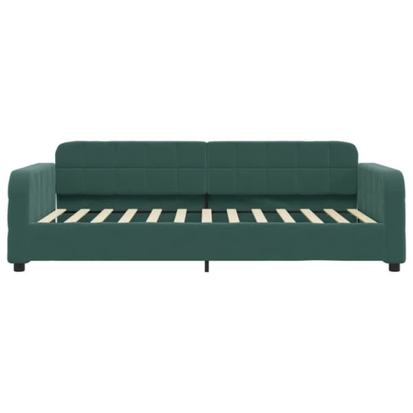Dagbädd utdragbar mörkgrön 80x200 cm sammet