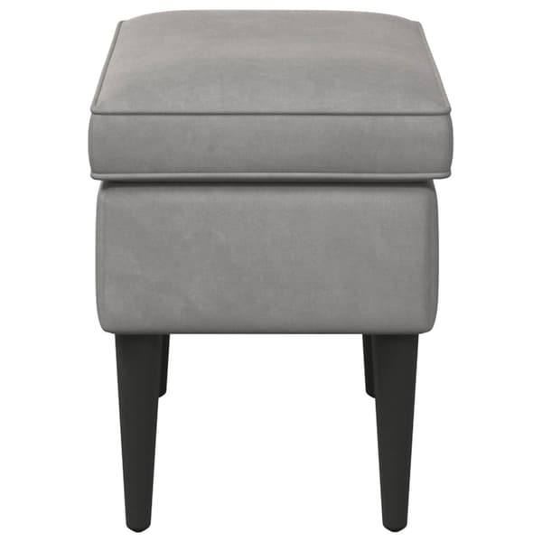 Fotpall Ljusgrå 55 x 35 x 41 cm Sammet