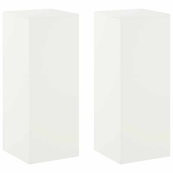 Växtställ 2 pcs Vit 40 x 40 x 100 cm Stål