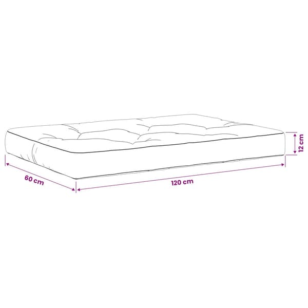 Pallkudd VIANEN 100% Polyester Röd 120 x 60 x 12 cm