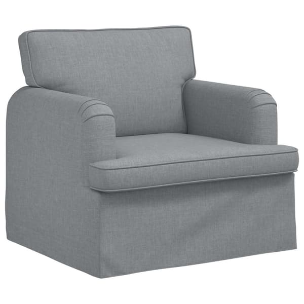 Soffset 2 pcs Ljusgrå 144 x 80 x 85 cm tyg