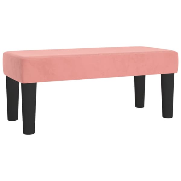 Ramsäng med madrass rosa 120x200 cm sammet