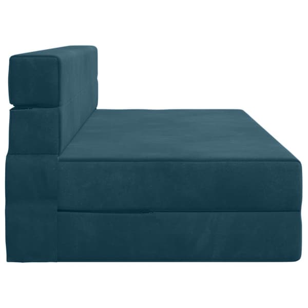Fällbar Soffbedmadras Blå 152 x 86,5 x 60 cm Tyg