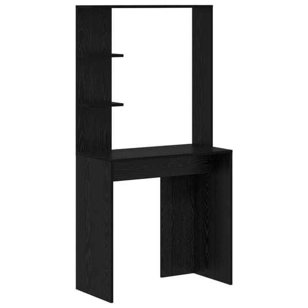 Skrivbord 2 pcs Svart Ek