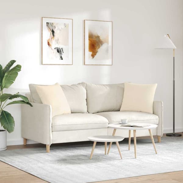 Sofakuddar 2 pcs Beige 50 x 50 cm tyg