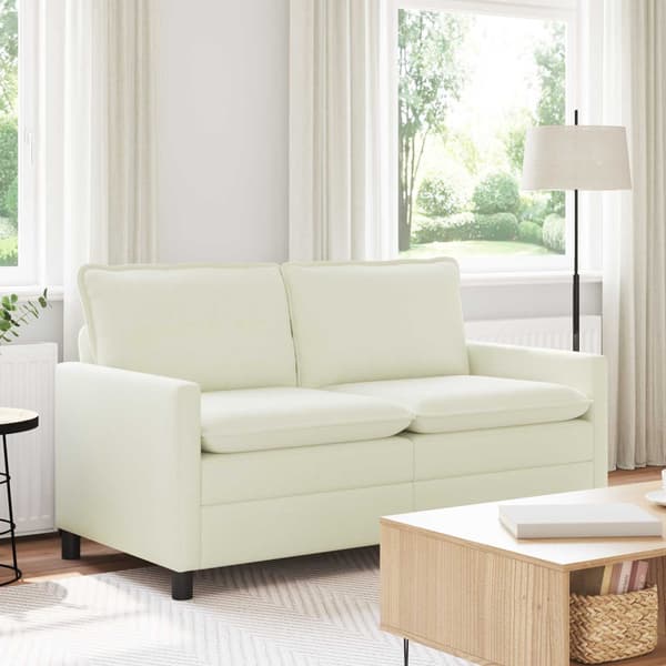 Soffa Gräddvit 156 x 81 x 87,5 cm Tyg