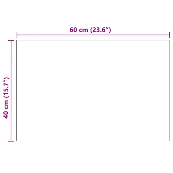 Väggspegel rektangulär 60x40 cm glas
