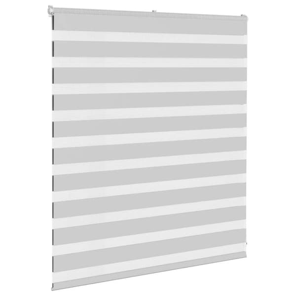 Rullgardin zebra ljusgrå 135x100 cm tyg bredd 130,9cm polyester