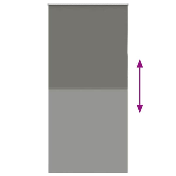 Rullgardin mörkläggning grå 95x210 cm tyg bredd 90,7 cm