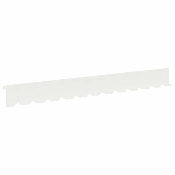 Kant för gräsmatta 10 pcs 102 x 10 x 4 cm Stål Vit