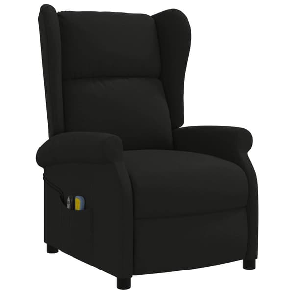 Vingback Elektrisk Massagefåtölj Svart Tyg
