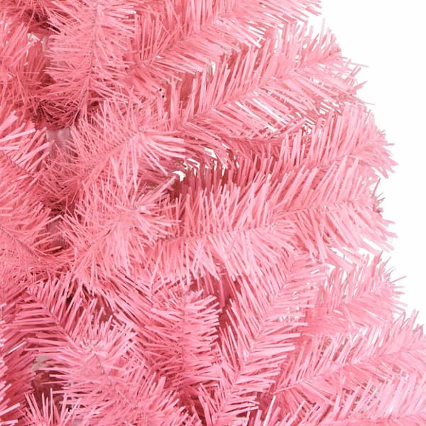 Julgran med 150 LED-lampor med stativ Rosa 150 cm PVC