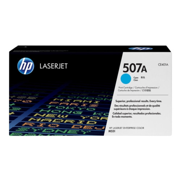 HP 507A - cyan - original - LaserJet - tonerkassett (CE401A)