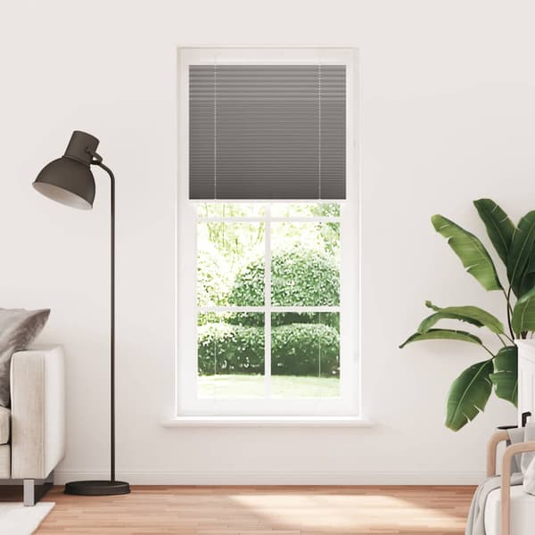 Plisserad persienn antracit 90x200cm tyg bredd 89,4cm polyester