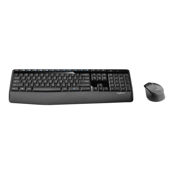Logitech Wireless Combo MK345 - sats med tangentbord och mus - fransk - svart, blå Inmatningsenhet