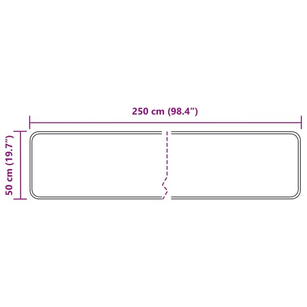 Mattlöpare MARSA Grå 50 x 250 cm Polyester och PVC