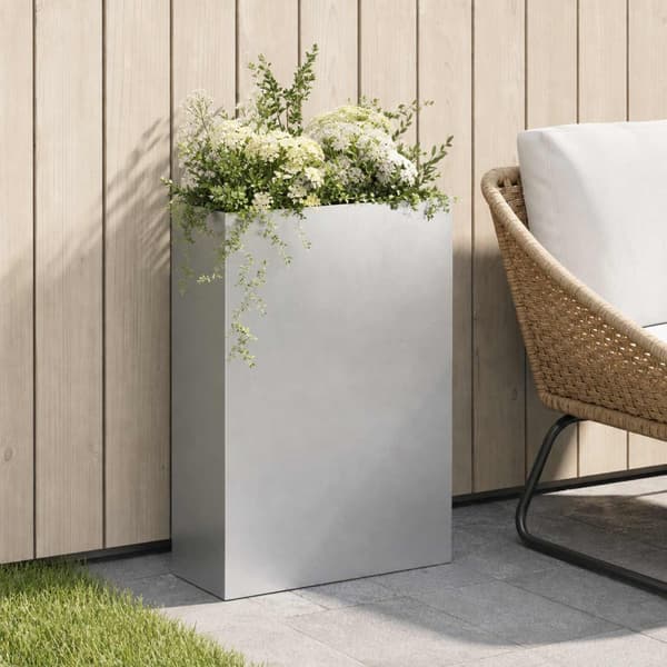 Trädgårdsplanterare Silver 50 x 20 x 75 cm Rostfritt stål