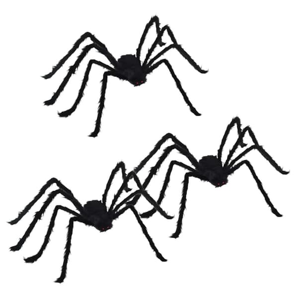Halloween Spindel Dekoration 3 pcs Svart 150 cm