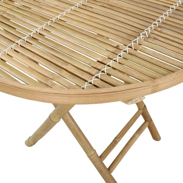 Trädgårdsbord Naturfärg 80 x 70 cm Bambu