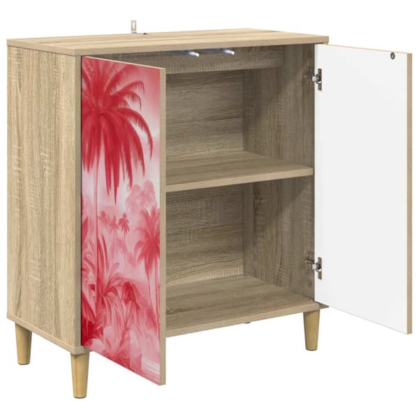 Sideboard AACHEN Sonoma-ek 69 x 33 x 75 cm Konstruerat trä