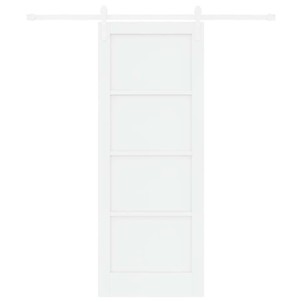Skjutdörr 78 x 202 cm Konstruerat trä Vit