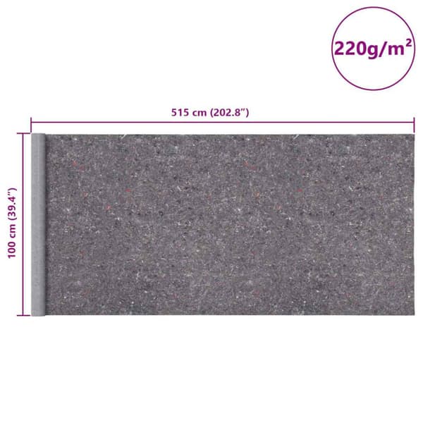 Halkfri målarduk 5 m 220 g/m² Grå