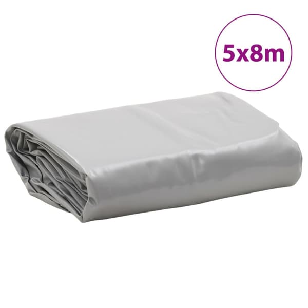 Presenning grå 5x8 m 650 g/m²
